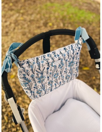 Bolsa Lazo Azul Flores 2