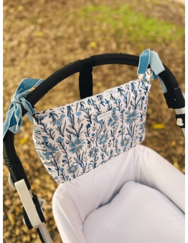Bolsa Lazo Azul Flores