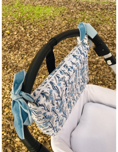Bolsa Lazo Azul Flores