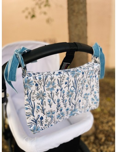 Bolsa Lazo Azul Flores