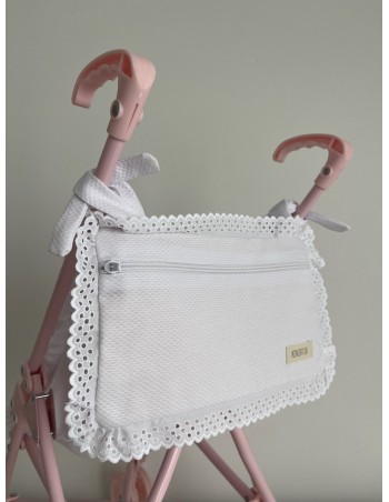 Bolsa Muñecas Piqué Blanca