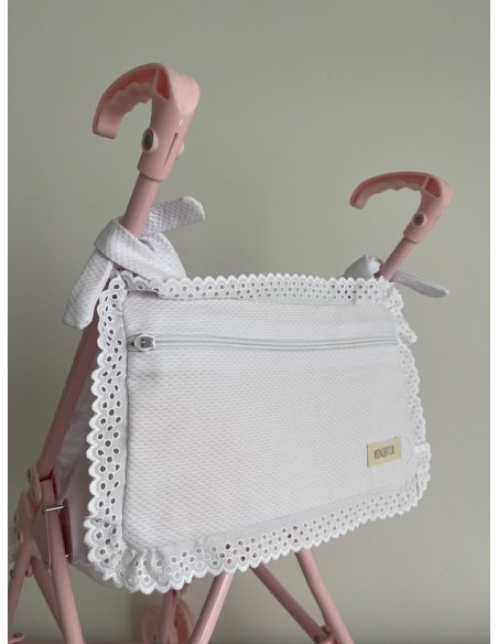Bolsa Muñecas Piqué Blanca