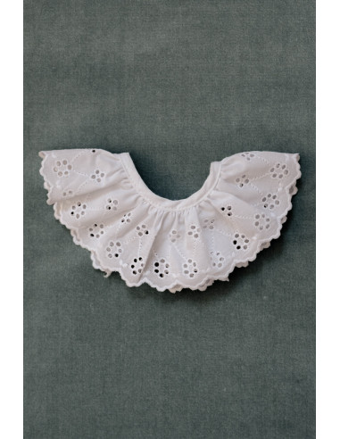 Cuello Tira Bordada Doble Flor