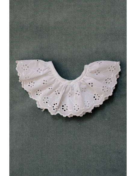 Cuello Tira Bordada Doble Flor