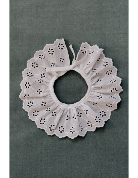 Cuello Tira Bordada Doble Flor