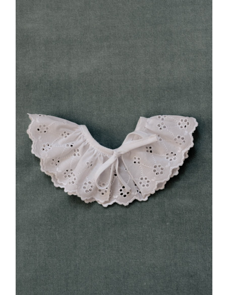 Cuello Tira Bordada Doble Flor