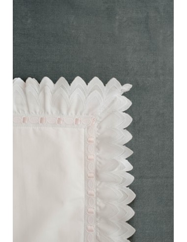 Bajera Doble Pico Pasacintas Rosa Con Rizo Capazo/Mini cuna