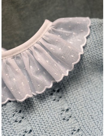 Cuello Tira Bordada Plumeti Blanco 2