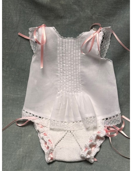 Camisita Batista Blanca Lazos