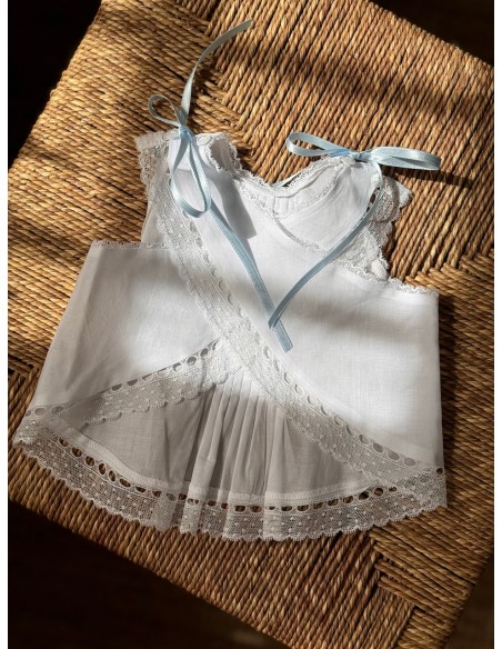 Camisita Batista Blanca Lazos