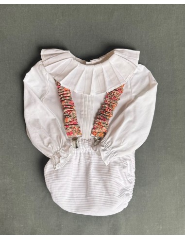 Camisita Viyela Jaretas Cuello Manga larga