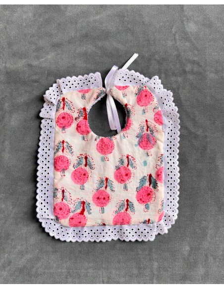 Babero Con Rizo Amapolas Rosas