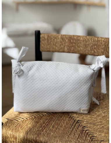 Bolsa Neceser Blanca Piqué Grande