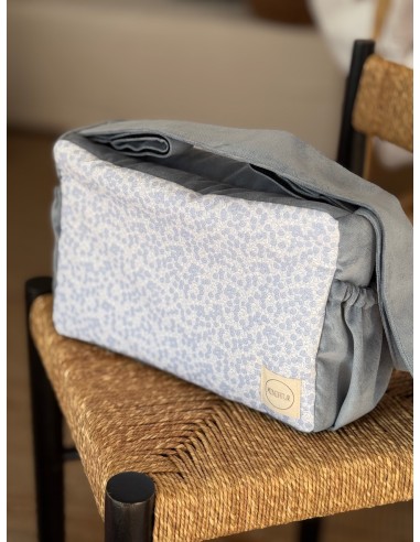 Mini Bolsa Florecitas celeste