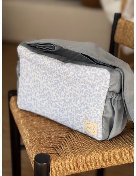 Mini Bolsa Florecitas celeste