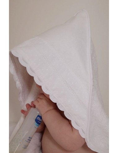 Toalla de Baño Algodón Tira bordada Entredos