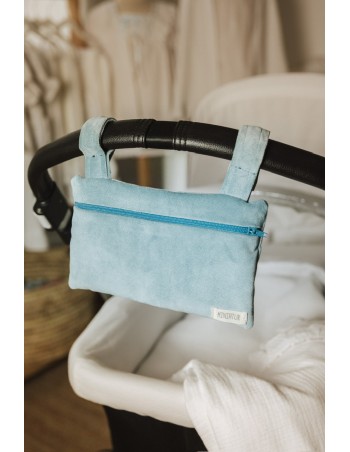 Bolsa Monedero Terciopelo Azul Claro 2