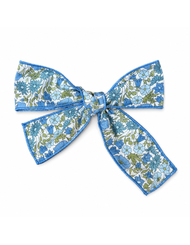 Lazo Pelo Niña Liberty Azul Primavera Remallado