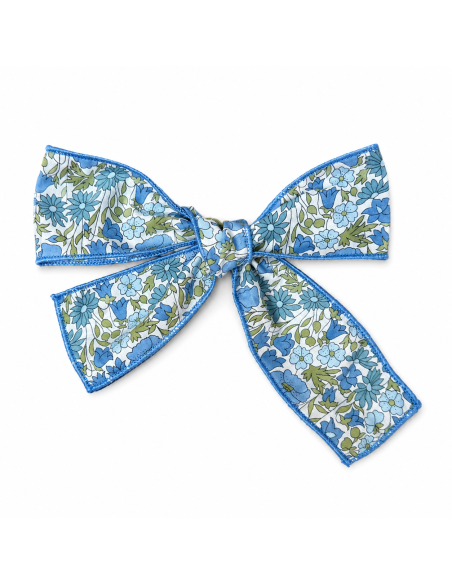 Lazo Pelo Niña Liberty Azul Primavera Remallado