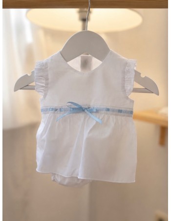 Vestido/Jesusito Batista Pasacintas Celeste