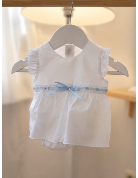 Vestido/Jesusito Batista Pasacintas Celeste