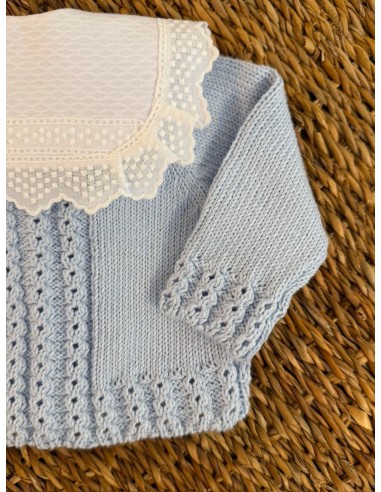 Jersery Ochitos Algodón Celeste