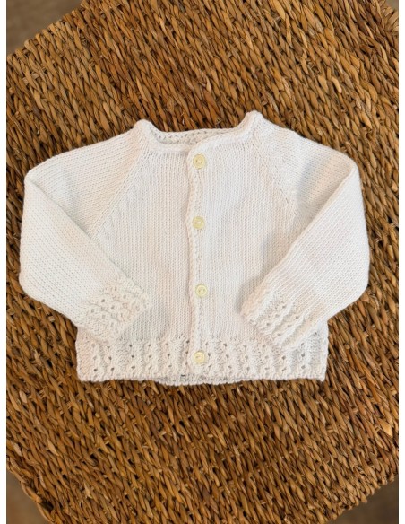Jersery Ochitos Algodón Blanco