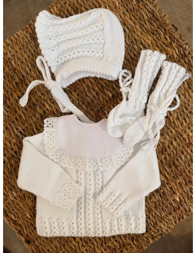 Jersery Ochitos Algodón Blanco