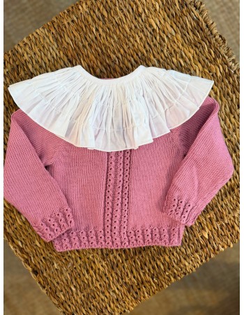 Jersery Ochitos Algodón Rosa