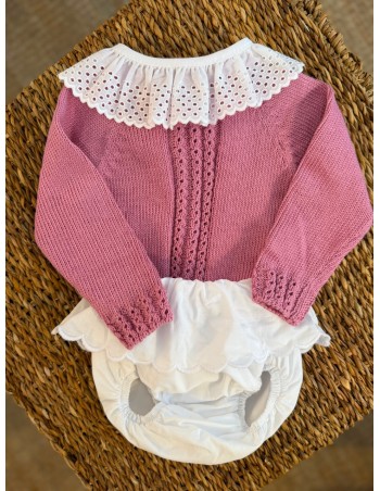 Jersery Ochitos Algodón Rosa 2