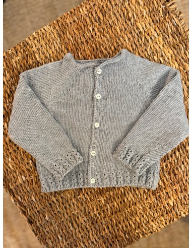 Jersery Ochitos Algodón Gris