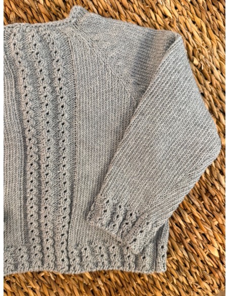 Jersery Ochitos Algodón Gris