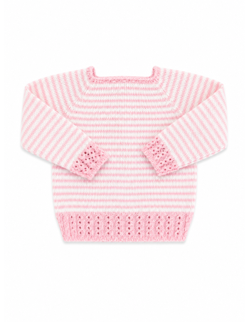 Jersery Lana Rayas Rosa
